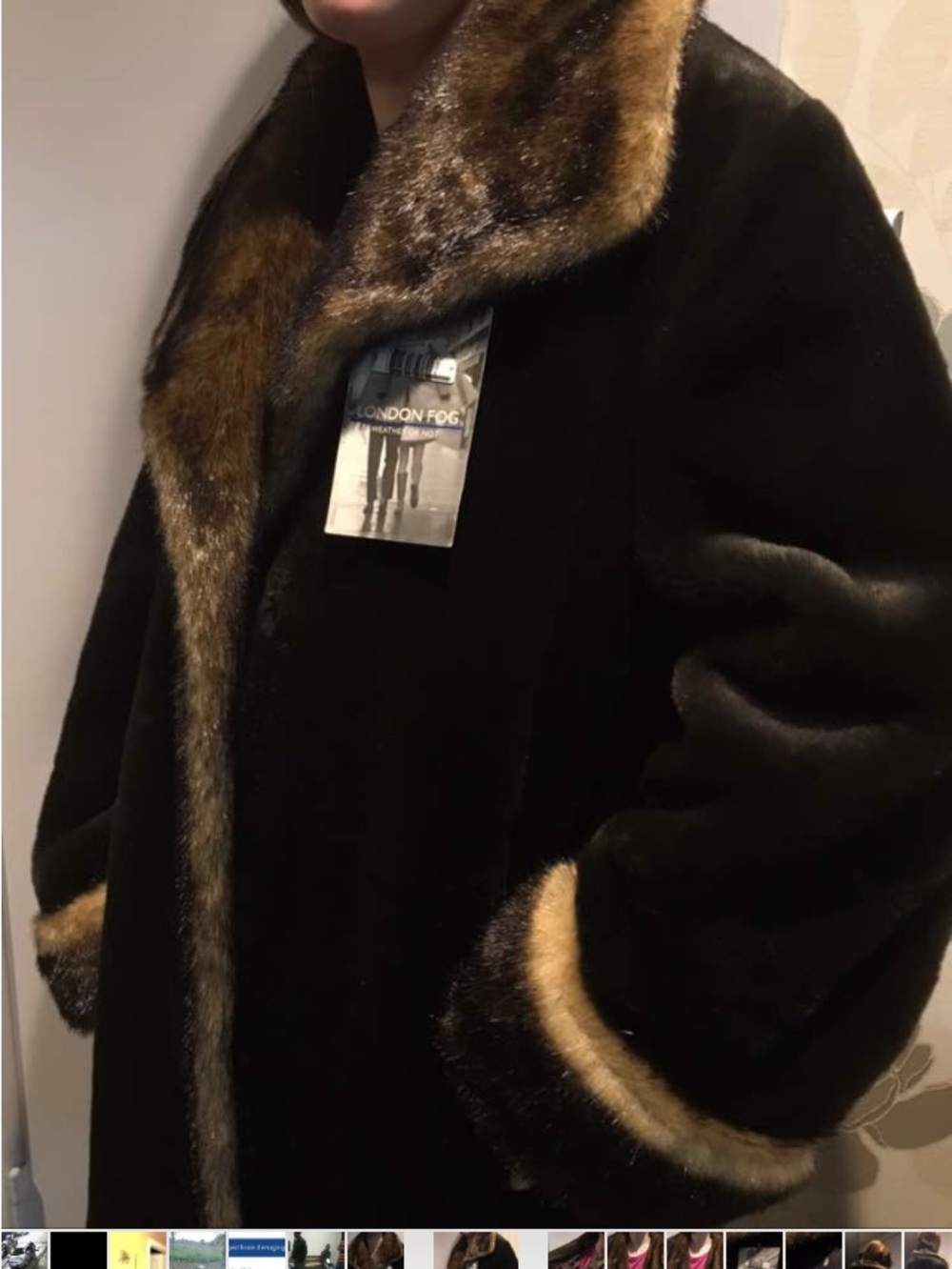 London Fog Rich Brown Women's Faux Fur Jacket